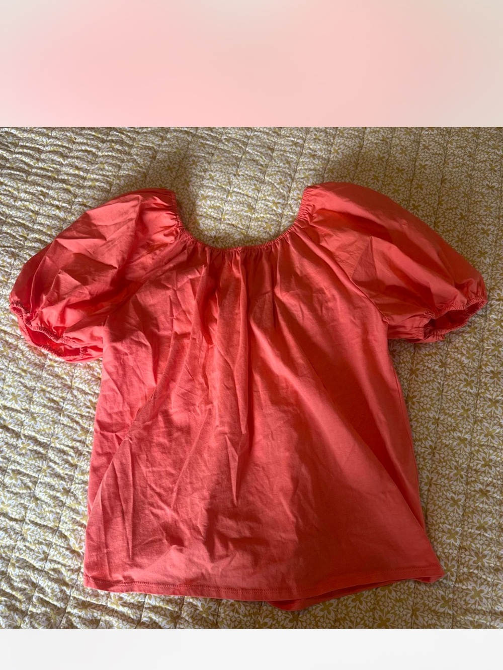 a new day orange Puff Sleeve Top